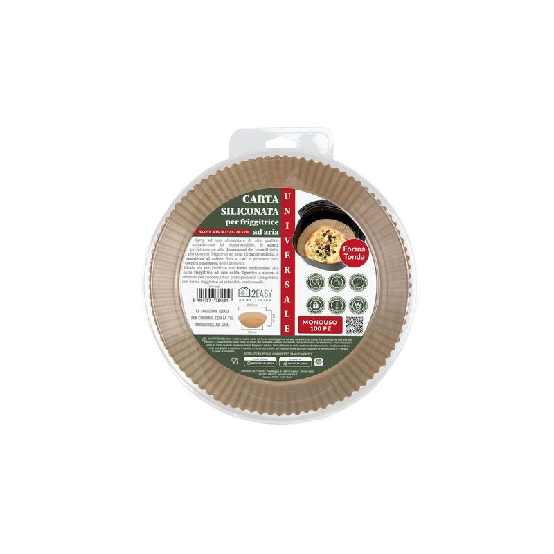 Carta Da Forno Rotonda 100Pz 23X4,5 Cm
