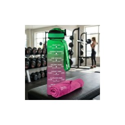 Borraccia Mot. Con Asciugamano 1L  1 Pink&Green