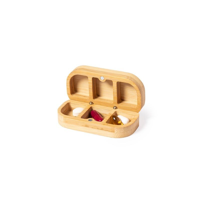 T-Pill Ovale 3 Scomparti Tascabile In Bamboo
