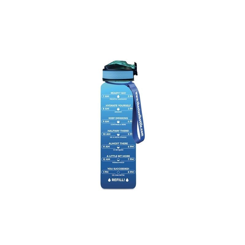 Borraccia Motivazionale 1L  3 Blue&Aquamarine