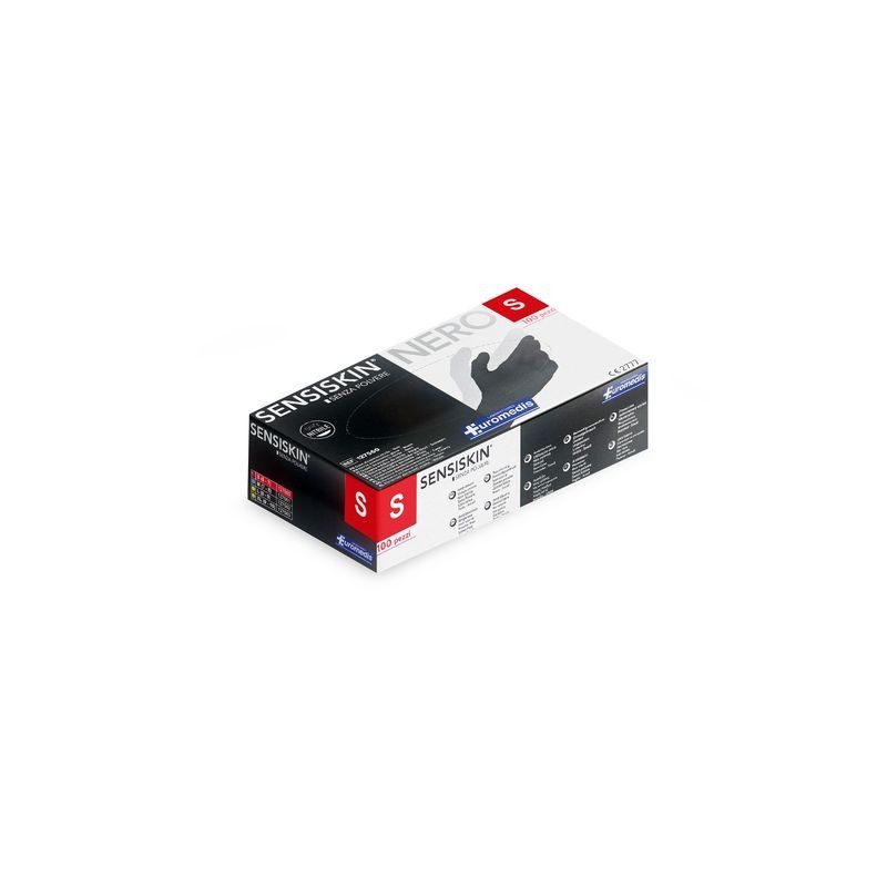 Guanti Nitrile Nero 100Pz Size S - DM Cat Iii