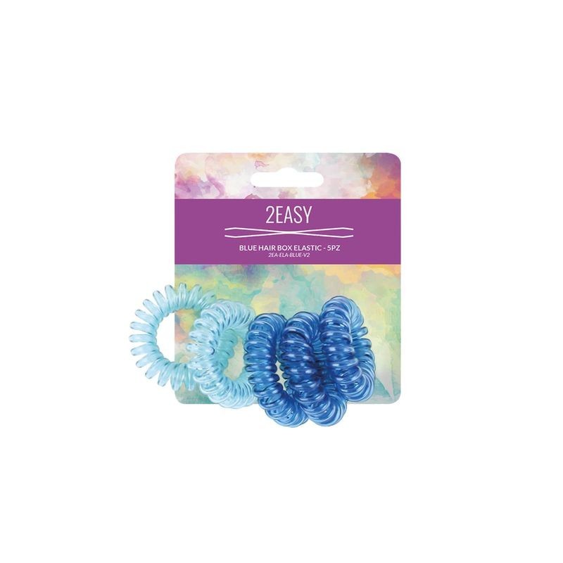2Easy Blue Hair Box Elastic - 5Pz