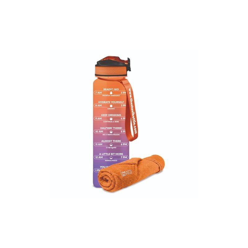 Borraccia Mot. Con Asciugamano 1L  4 Purple&Peach