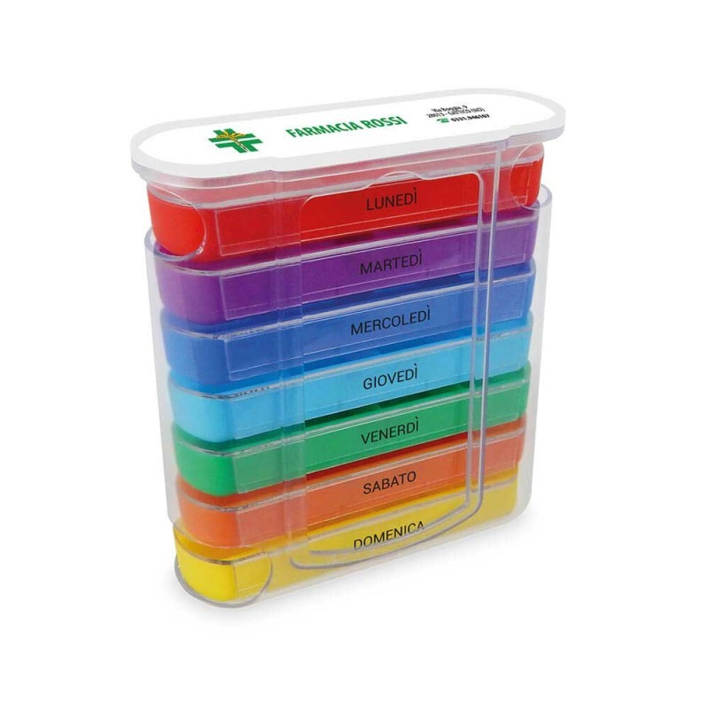 T-Pill Color Tower - Settimanale 28 Scomparti