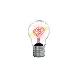 The Steel Lamp Neon Bulb Hearts