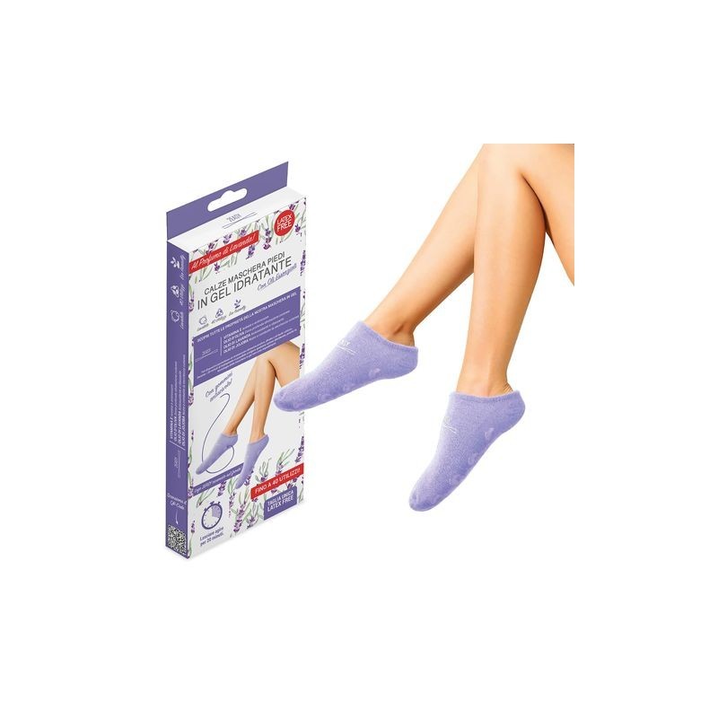 2Easy Calze Maschera Piedi Antiscivolo Lavanda