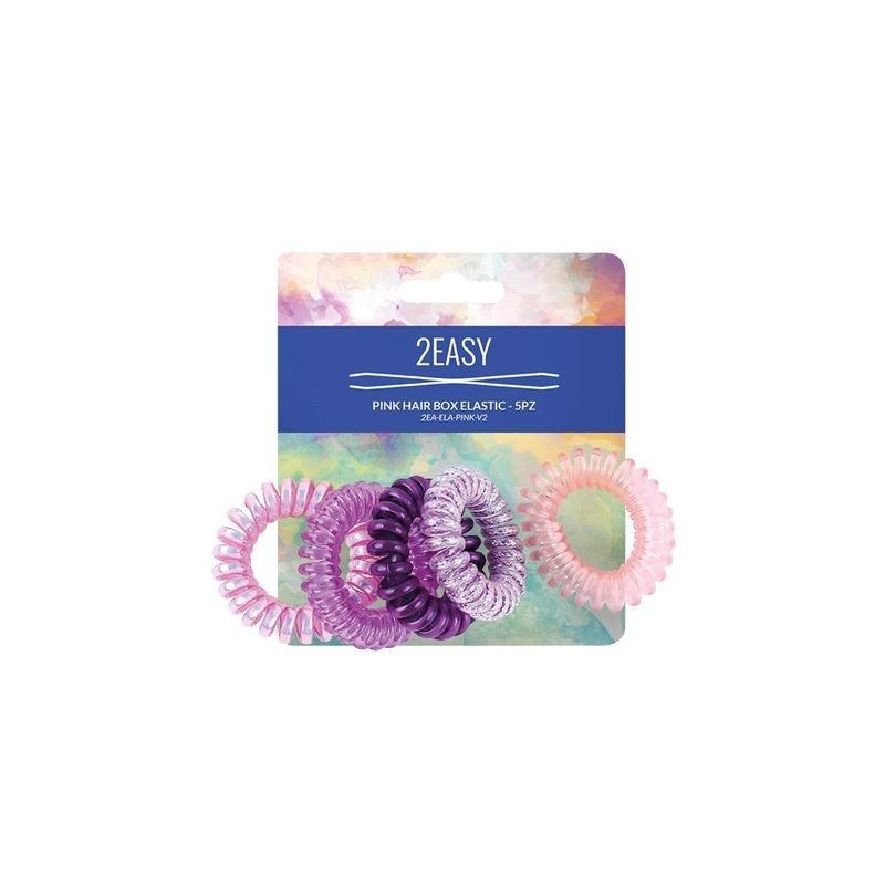 2Easy Pink Hair Box Elastic - 5Pz