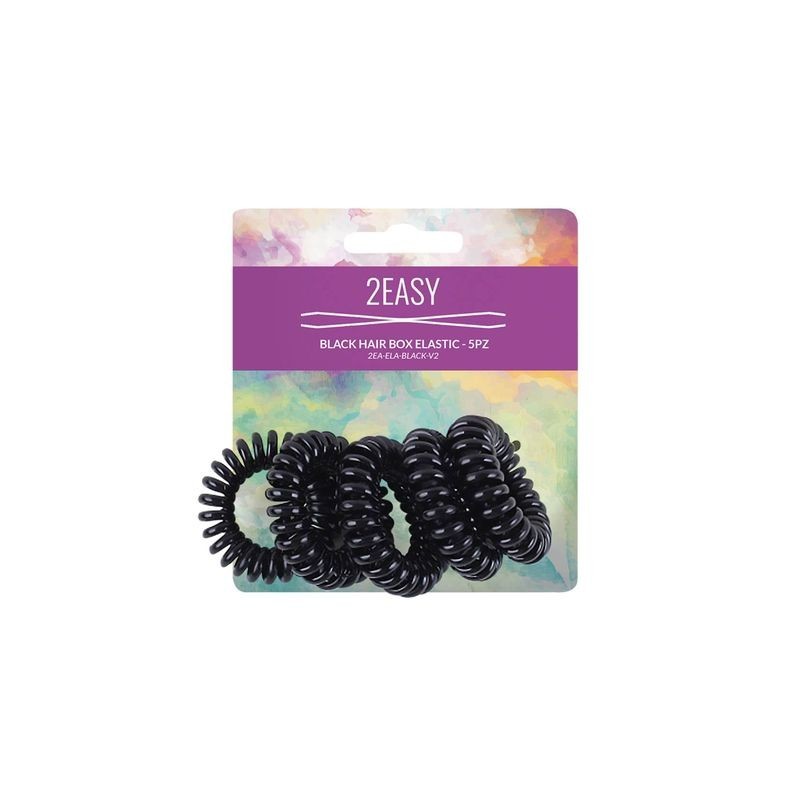 2Easy Black Hair Box Elastic - 5Pz