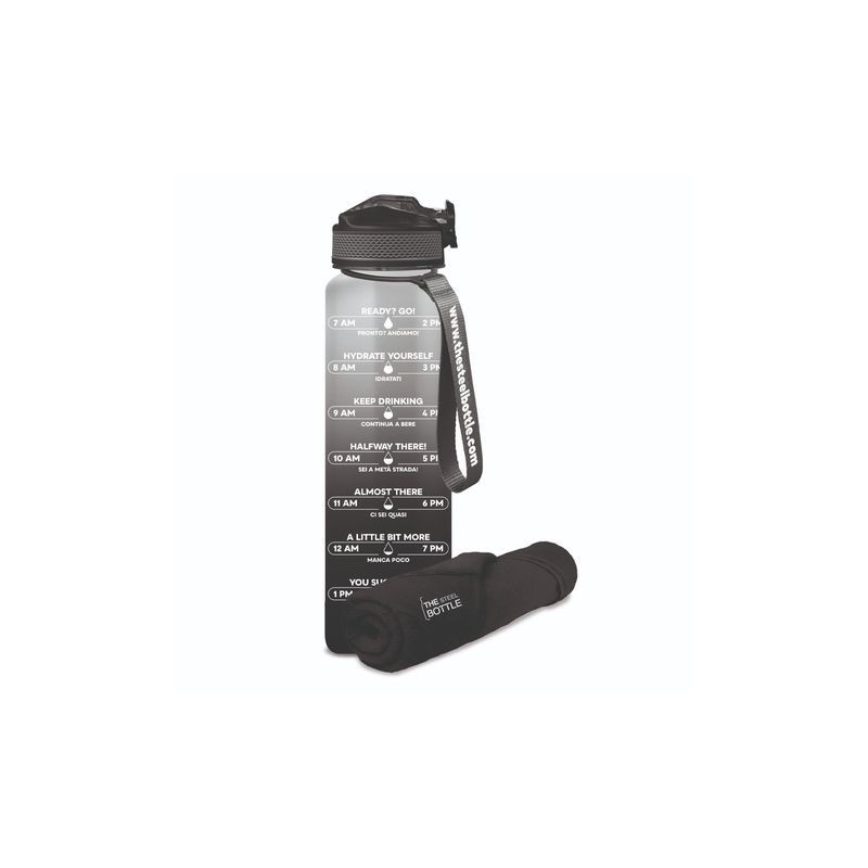 Borraccia Mot. Con Asciugamano 1L  2 Black&White