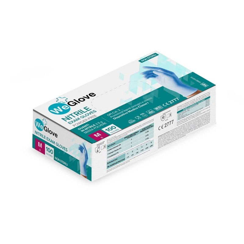 Weglove Nitrile Az 100Pz Size M - DM/DPI Cat Iii