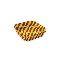 Carta Forno Quadrata Con Pattern Bacon 50Pz
