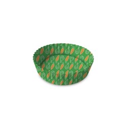 Carta Forno Rotonda Con Pattern Verdure 50Pz