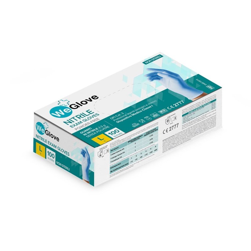 Weglove Nitrile Az 100Pz Size L - DM/DPI Cat Iii