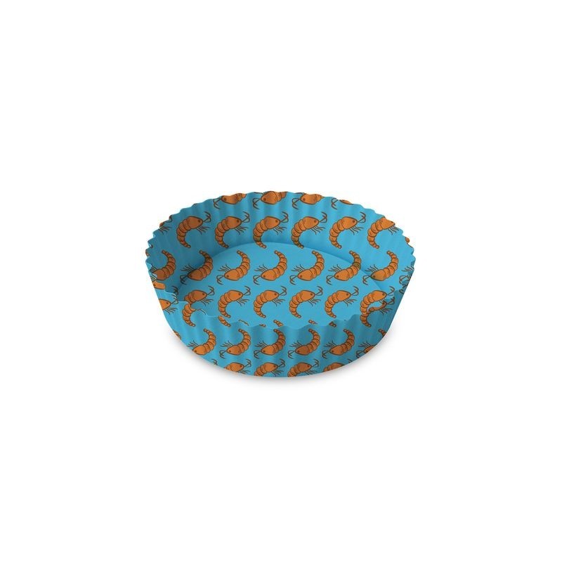 Carta Forno Rotonda Con Pattern Gamberetti 50Pz