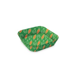 Carta Forno Quadrata Con Pattern Verdure 50Pz