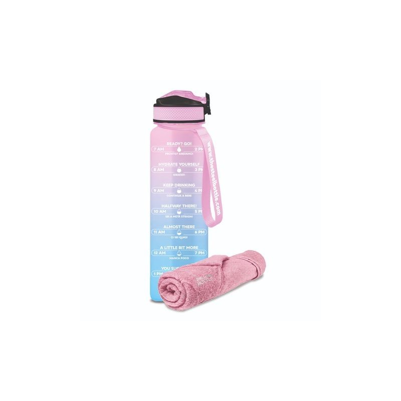 Borraccia Mot. Con Asciugamano 1L  6 Ice Blue&Pink