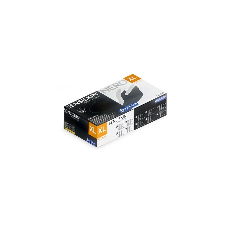 Guanti Nitrile Nero 100Pz Size Xl - DM Cat Iii