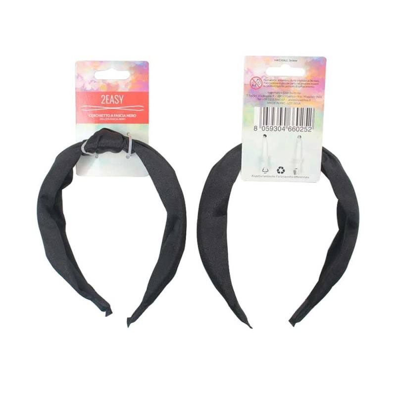2Easy Cerchietto A Fascia Nero