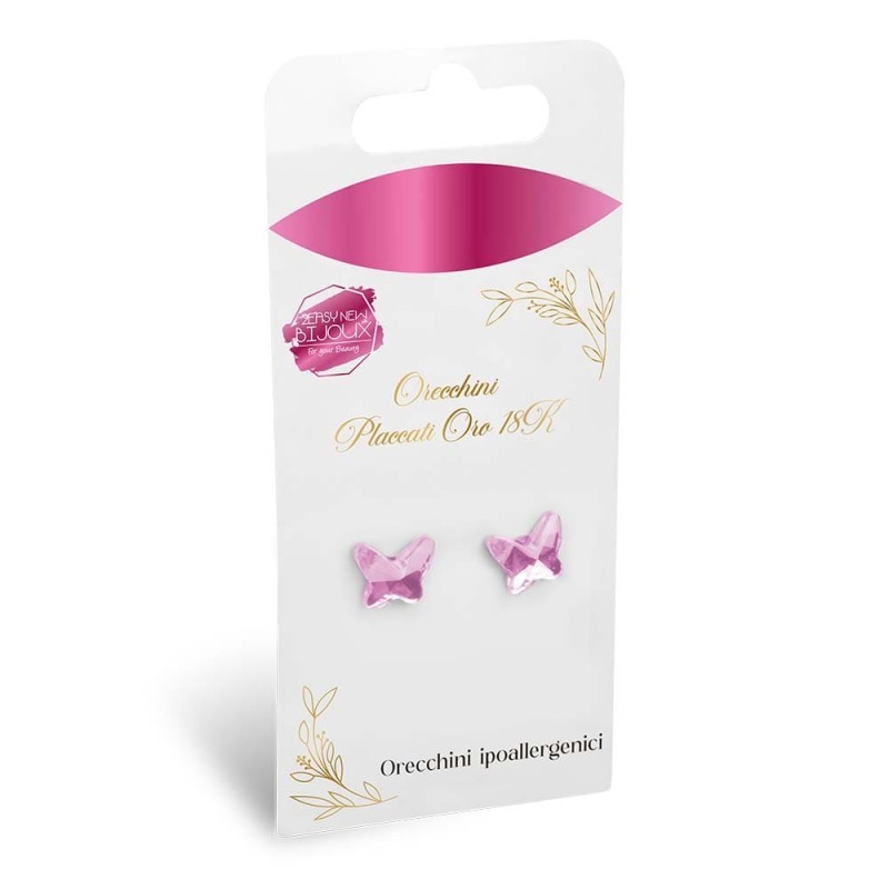 2Easy New Bijoux - P.l. Farfalla Rosa Oro 18K