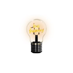 The Steel Lamp Neon Bulb Be Happy
